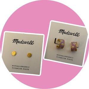 NWT🙂🌸Madewell Gold Bundle Earrings Hypoallergenic Titanium Posts